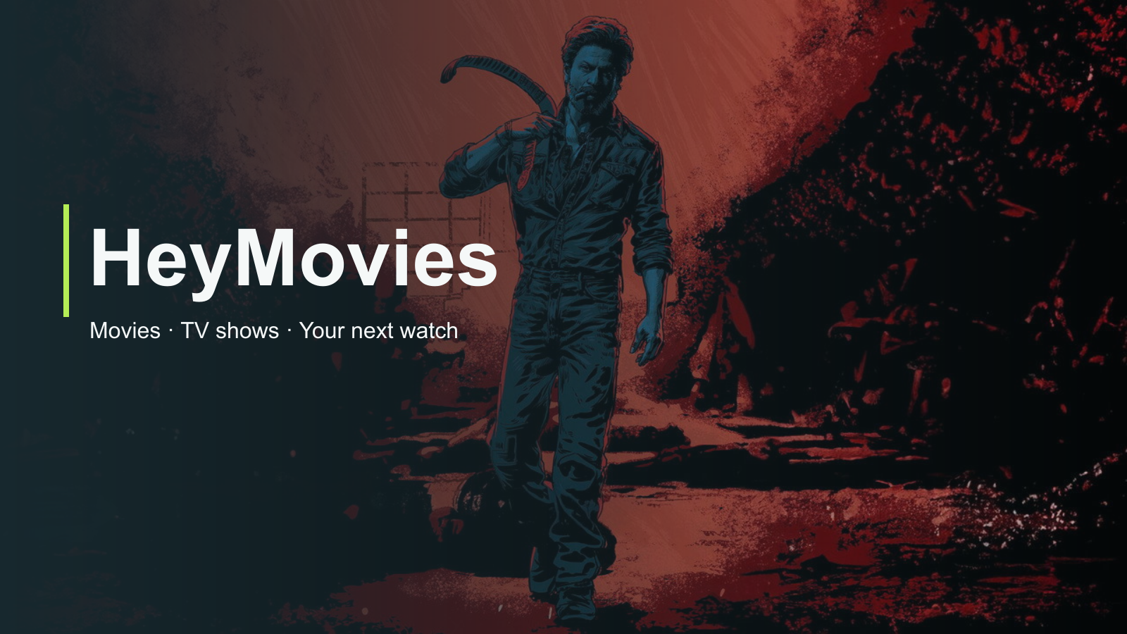 HeyMovies movie and television guide featuring Jawan artwork